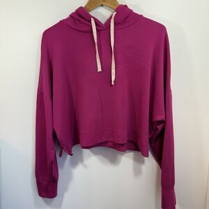 Happily Grey Pullover Hoodie Size Large Cropped Purple Women's Super Soft